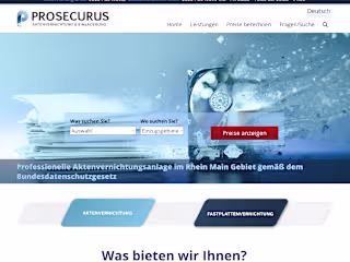 Prosecurus.de :
Web Site for Shredding Service