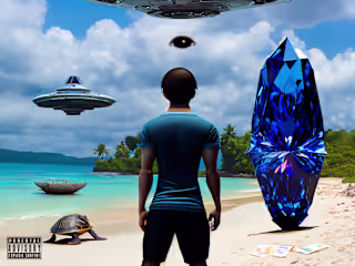 Aliens in a Tropical World Artwork