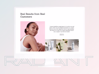 RADIANT Landing Page Web Design