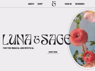 Luna & Sage - Brand Design + E-Commerce Website UI - Homepage