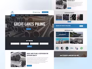 Great Lakes Piling - Landing Page Revamp for Enhanced Product