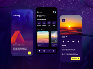 Travel mobile app design