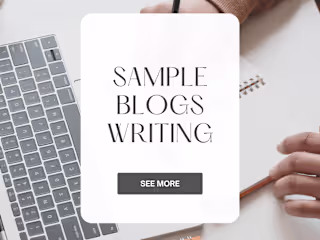 Sample Blogs/Articles Writing