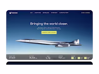 Boom Supersonic Hero Section Redesign