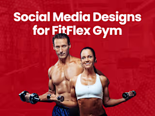 Social Media Designs for FitFlex Gym 