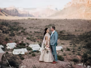 Indian American Wedding in the Utah desert - Mountainside Bride