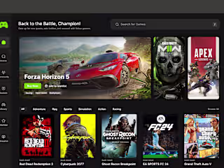 Game Dashboard UI Design
