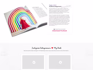 Sales Page Design for Instagram Influencer