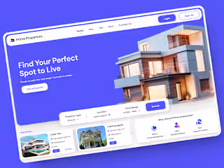 Prime Properties: A Modern Real Estate Home Page Design
