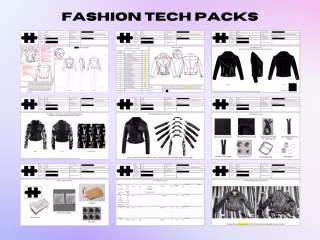 Fashion Design Tech Packs for Clothing/Garments/Apparel