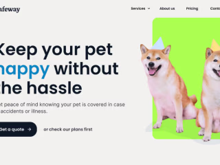 Web design for Pet Insurance: Safeway