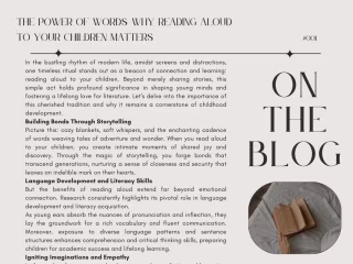 Book Influencer Sample Blog Post