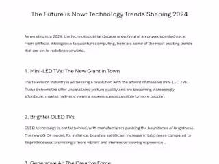 The Future is Now: Technology Trends Shaping 2024