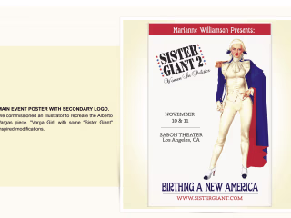 EVENT BRANDING - MARIANNE WILLIAMSON - SISTER GIANT 