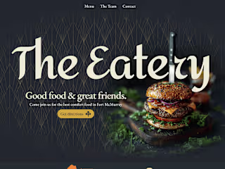 Restaurant Website 'The Eatery'