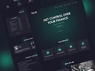 Landing page for financial consulting agency