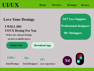 I will do UI/UX desing 