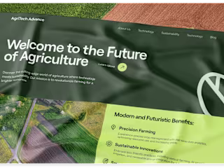 Website design for agritech company