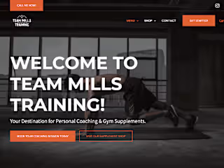 Fitness Website for Training & Supplements