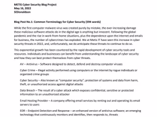 Cyber Security Blog Posts