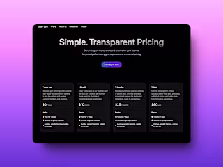 Gym website UI design