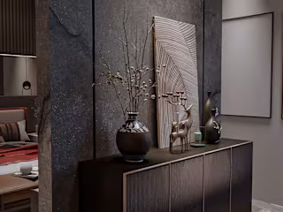 Modern Industrial Master Bedroom: From Concept to Rendering