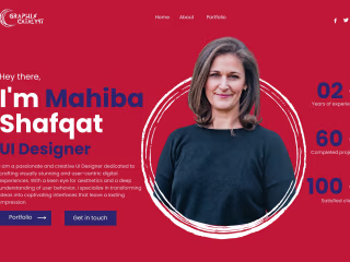 Portfolio Website Design Using Figma or Adobe XD