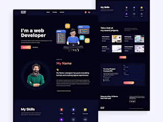 A Developer Portfolio Website Design in Figma
