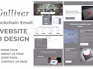 BLOCKCHAIN EMAIL WEBSITE UI DESIGN