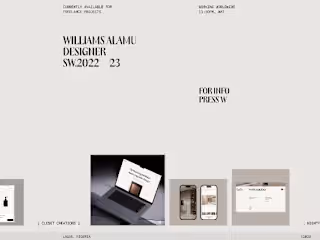 Williams Alamu '23 Folio | GSAP Animation, HTML5/SCSS/JavaScript