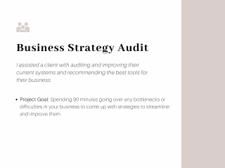 Business Strategy Audit