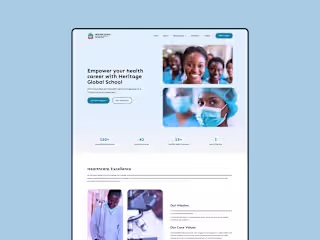 Heritage Global School Website Redesign