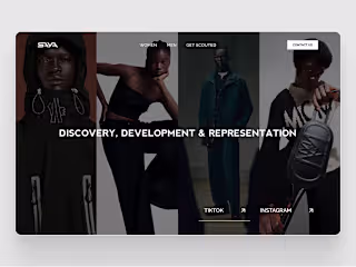 Saya - Fashion Modelling Agency Website Design