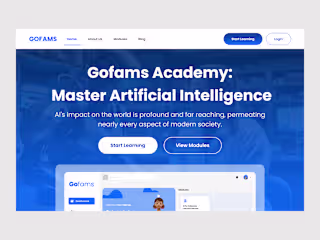 Gofams Academy Website and Web App Design