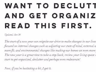 Want to Declutter and Get Organized? Read This First.