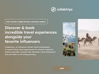 Collabtrips: Join travel influencers on their next adventure!