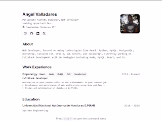 Angel Valladares - Resume