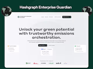Landing Page Design for Hashgraph Enterprise Guardian