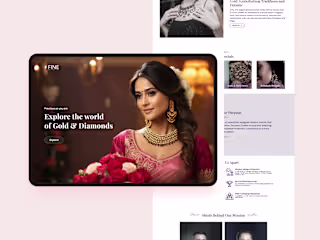 Web development & UI/UX Design for Fine Gold & Diamonds