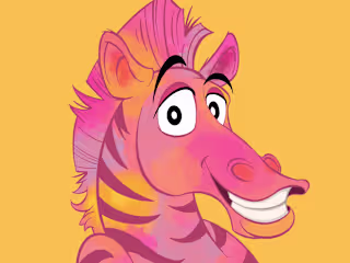 Animated BLiP: Rainbow Zebra