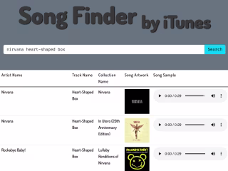 iTunes Song Finder 