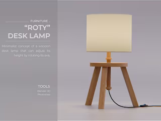 ROTY | Desk Lamp - 3D Model & Render