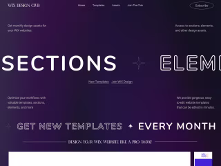 WiX Design Club | Shop Latest Templates | Join WiX Design Club