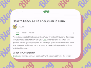 Geeks for Geeks article on verifying checksums on Linux.