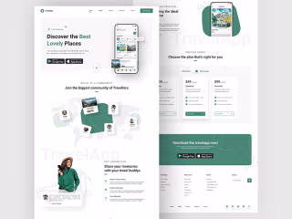 Travel App Landing Page | App Landing Page | Website on Behance