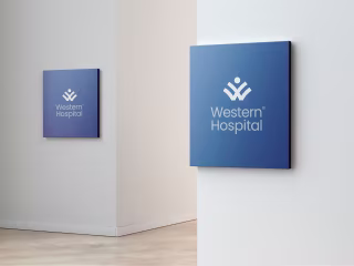Western Hospital Logo & Brand Identity Design