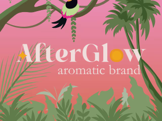 Logo & Postcard for "AfterGlow"