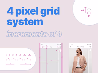 4 Pixel Spacing Grid System in UI