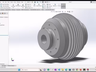 Designing using solid works