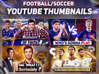 Football/Soccer YouTube thumbnails on Behance